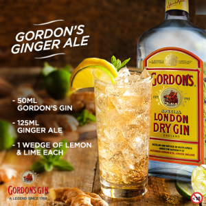 Gordons lemon & lime