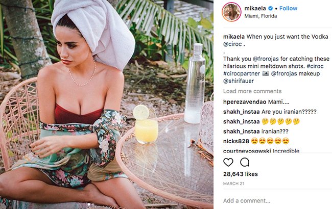 ciroc misleading instgram